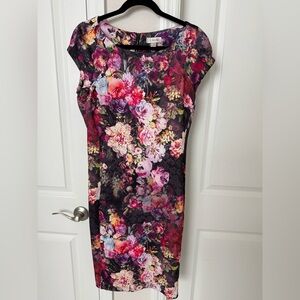 Flower Colorful Sheath Dress Size 10